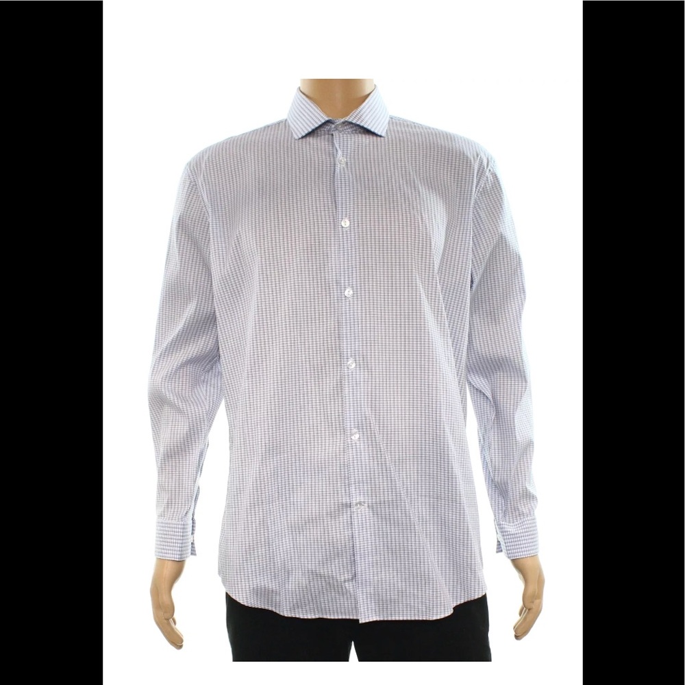 Calvin Klein NWT Checked Dress Shirt Slim 16.5